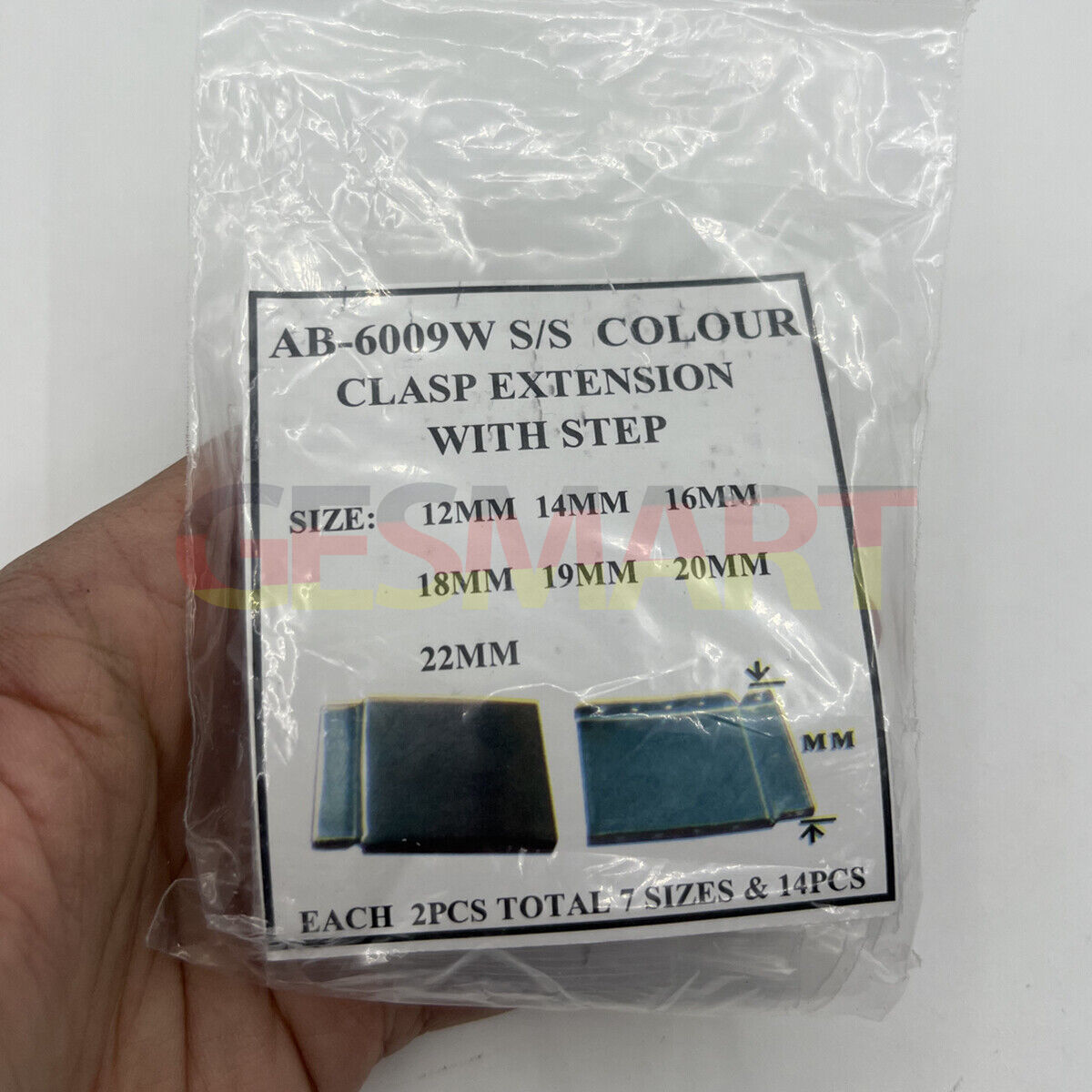 14pcs silver watch strap extenders with clasps for adjustable bracelet length