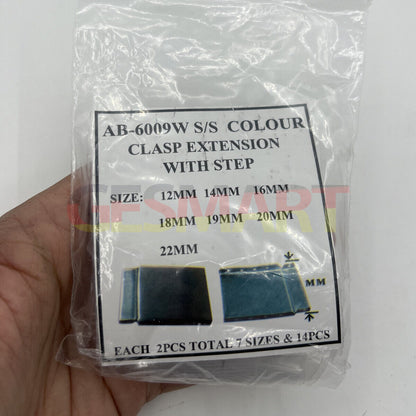 14pcs silver watch strap extenders with clasps for adjustable bracelet length