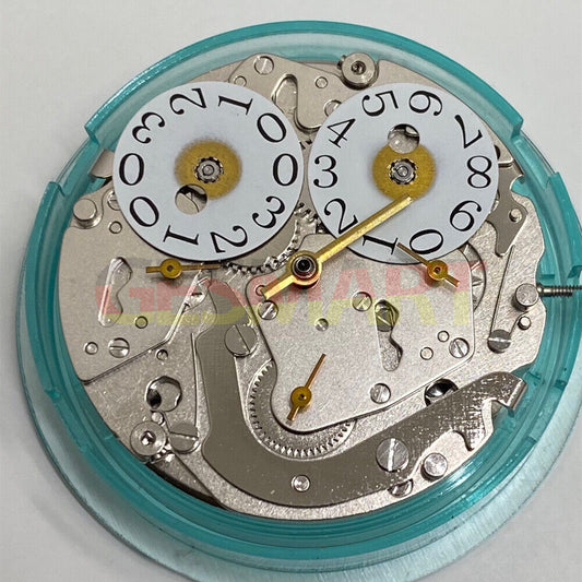 Seagull ST2525 automatic watch movement with big date at 12, precision mechanical design.