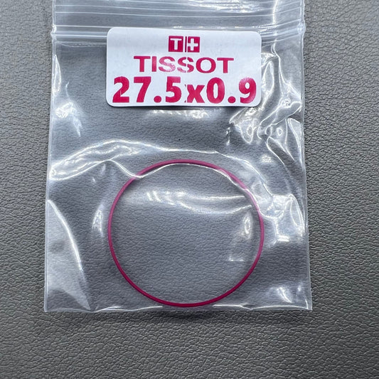 Set of 5 Teflon watch gasket O-rings 27.5mm for Tissot T063 T035 T099 models, ensuring water resistance.