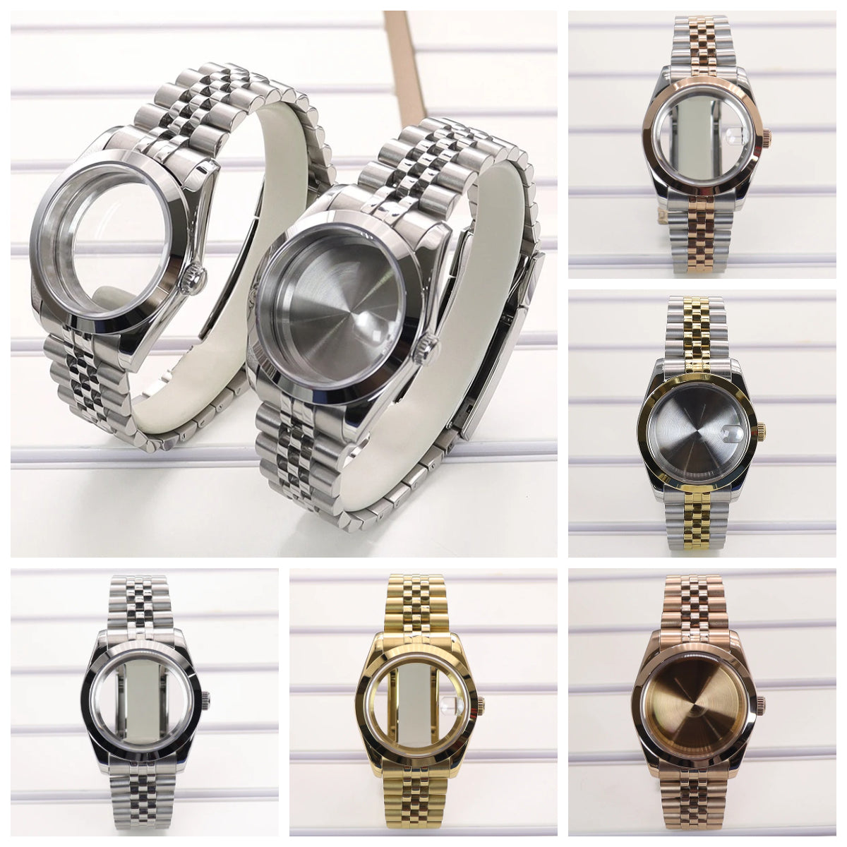 36/39mm Watch Case Bevel Edge Bezel Sapphire Glass For NH35 NH36 NH38 Miyota8215