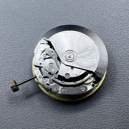 Shanghai 7750 mechanical watch movement with single calendar and small second at 9 o'clock, precision timekeeping.