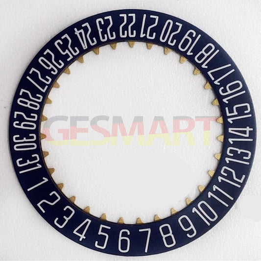 Dark blue and white date wheel for Dandong 7770 watch, featuring date display at 6 o'clock.