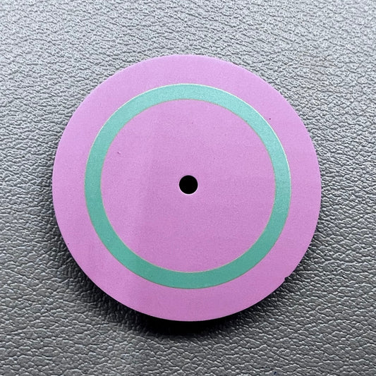 28.5mm pink and green watch dial compatible with Miyota 8215 8200 movement