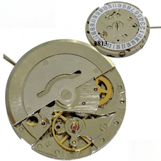 Chinese 2813 8205 Automatic Mechanical Movement 2 Hands Date At 6 Golden Wheel