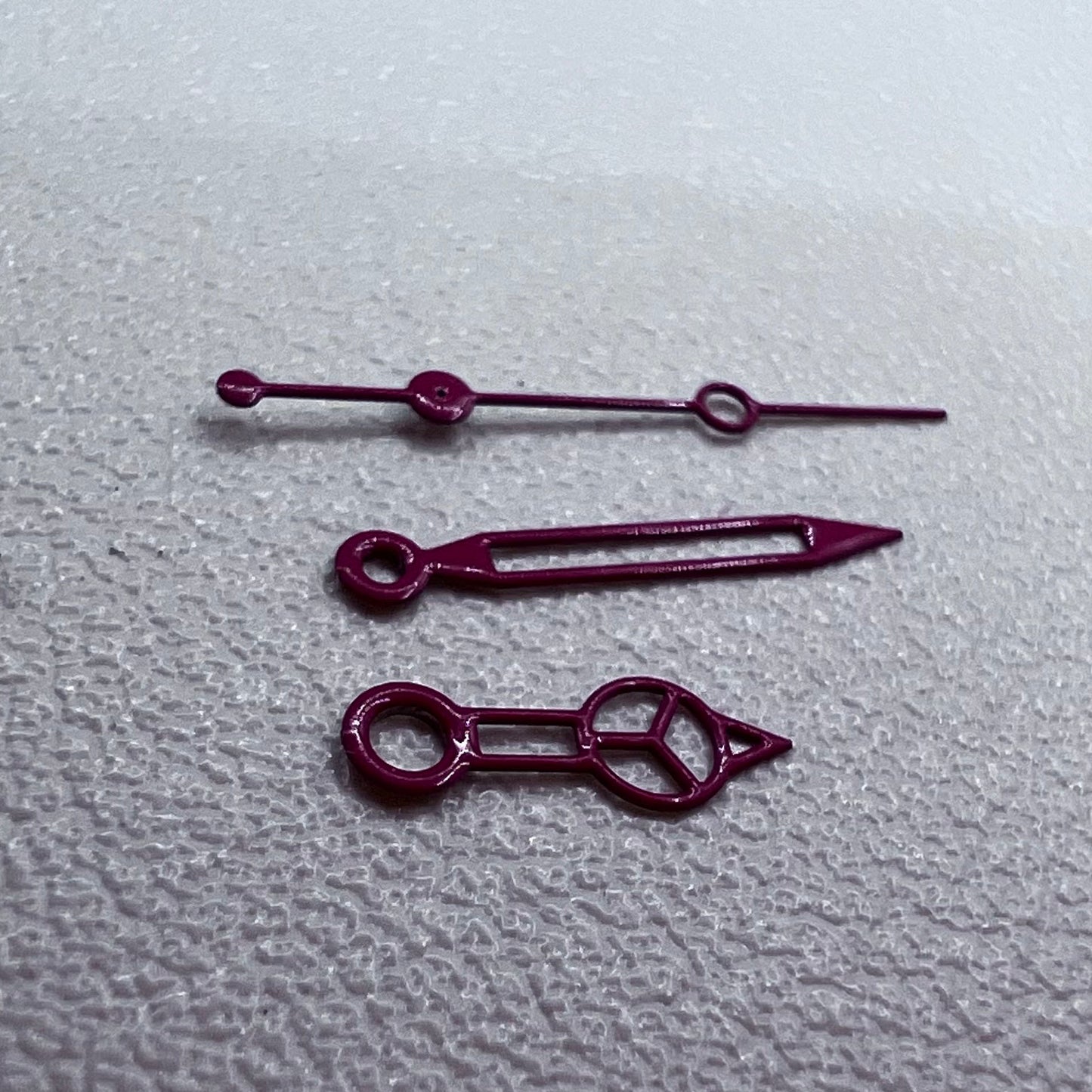 2 Sets Red Hollow 7.75mmx12mmx12.5mm Watch Hands for NH35/36/4R/7S Movement
