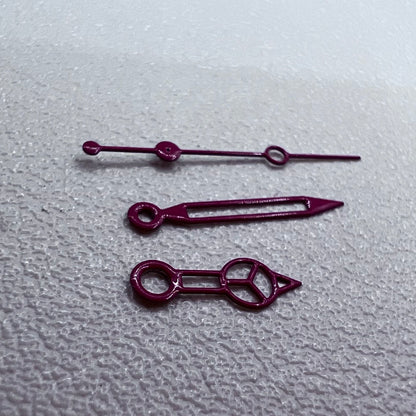 2 Sets Red Hollow 7.75mmx12mmx12.5mm Watch Hands for NH35/36/4R/7S Movement