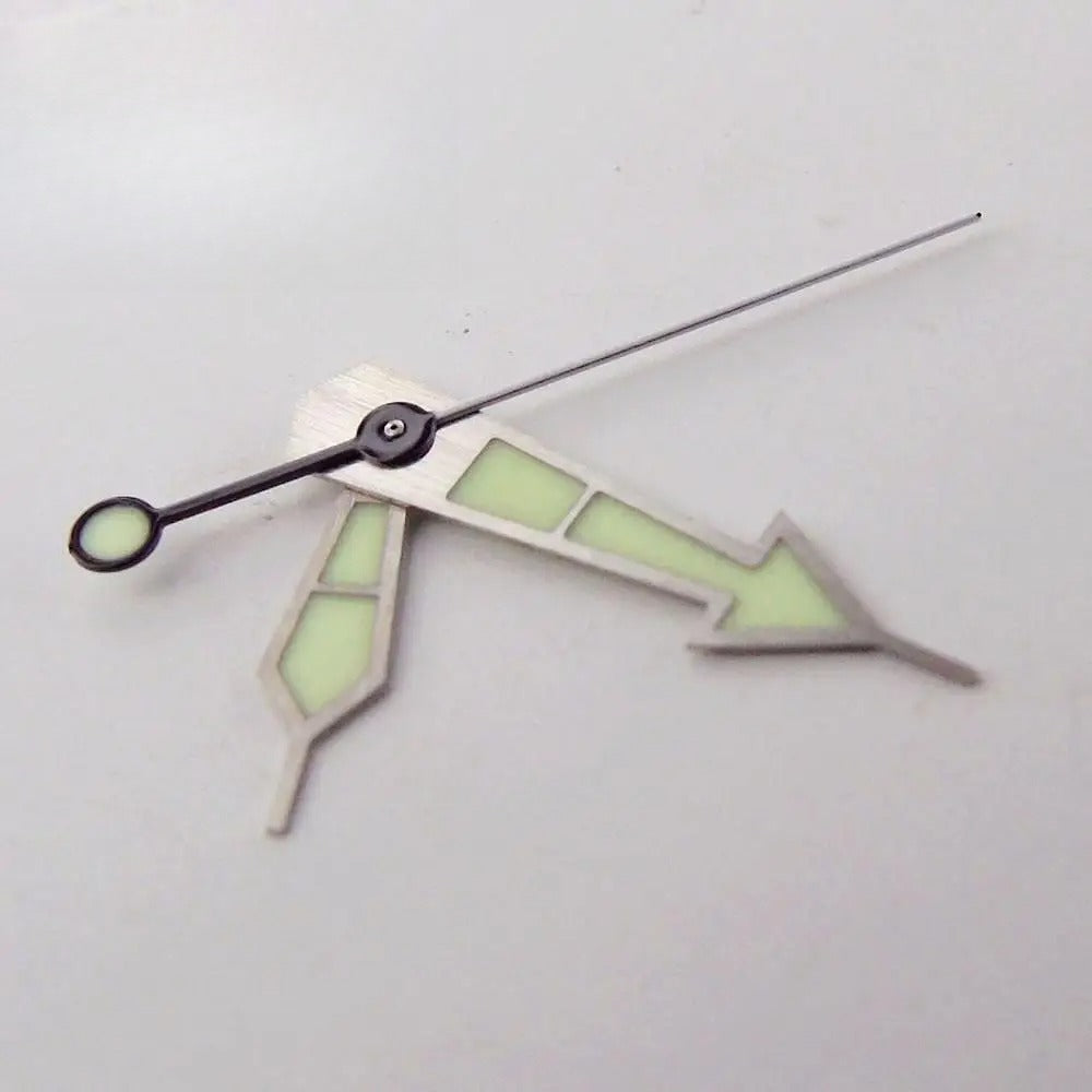 C3 Super Lume Green Luminous Silver Green Watch Hands for NH35 NH36 4R35 7029