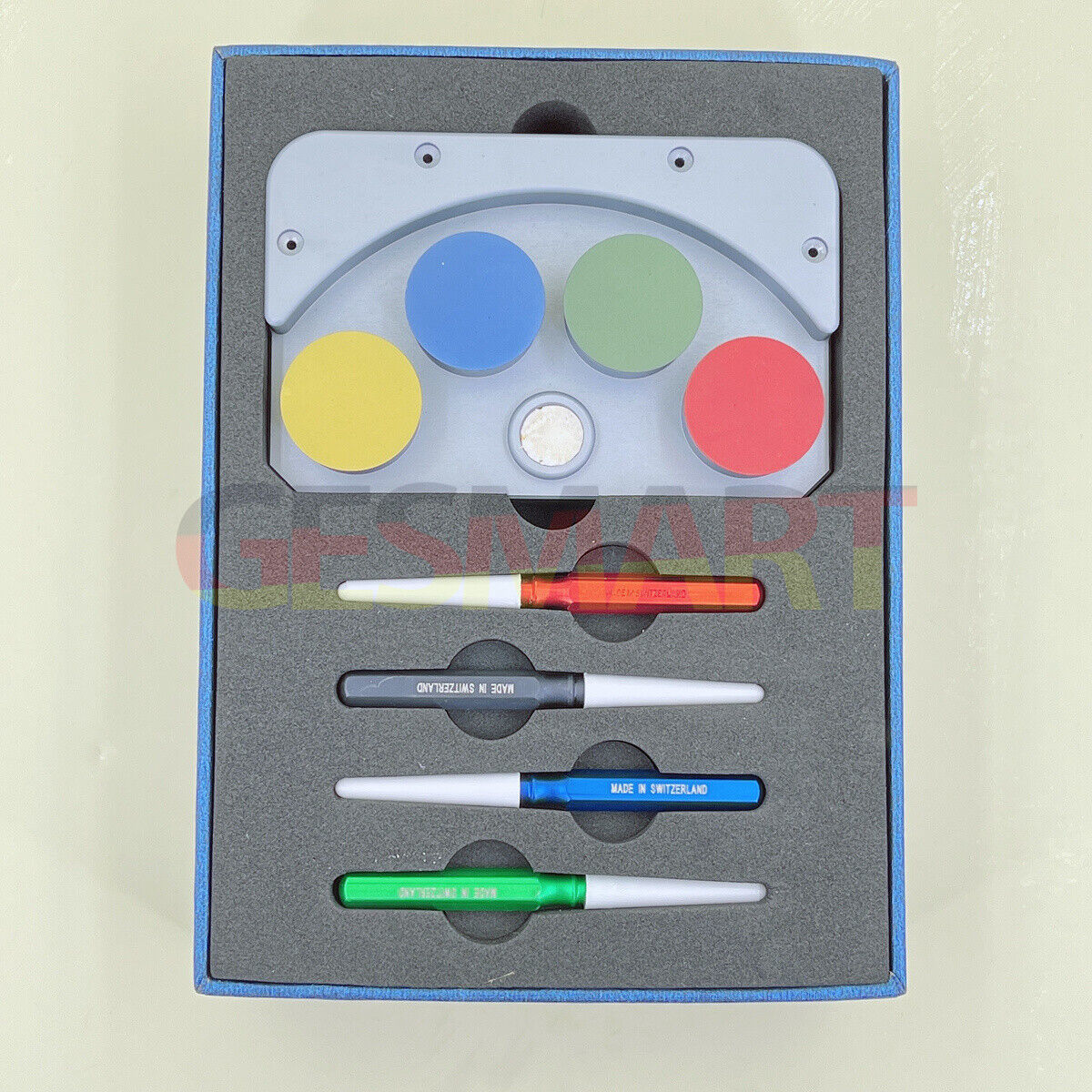 MSA17.000-04 die-cast alloy oil cups stand with 4 containers for precise watch repair