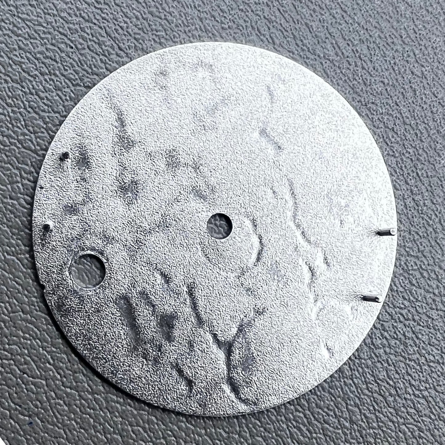 28.5mm lunar surface watch dial, compatible with NH35 NH36 movement, for precise timekeeping enhancement.