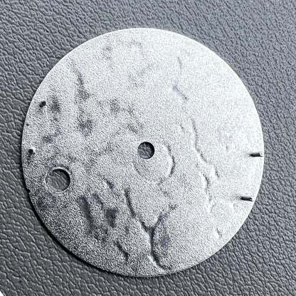 28.5mm lunar surface watch dial, compatible with NH35 NH36 movement, for precise timekeeping enhancement.