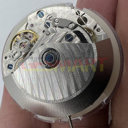 Asian 7750 automatic chronograph movement with day-date display at 3 o?clock, trusted ETA 7750 design.