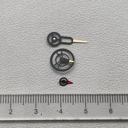 NO Luminous Black Trim 3 Pins Yellow Second Watch Hands for Japan 8219 Movement