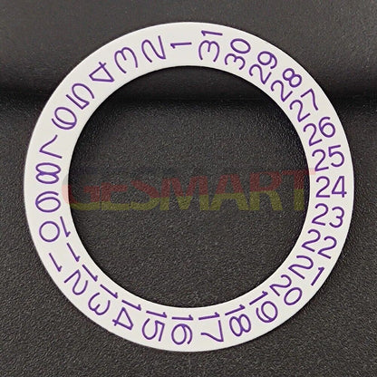 Purple date disk overlay for NH35 NH36 watch movement, adding stylish customization detail.