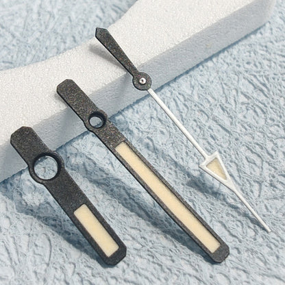 Matte 18mm C3 Orange Lume watch hands for NH34 NH35 NH36 movements, ideal for custom watch builds.