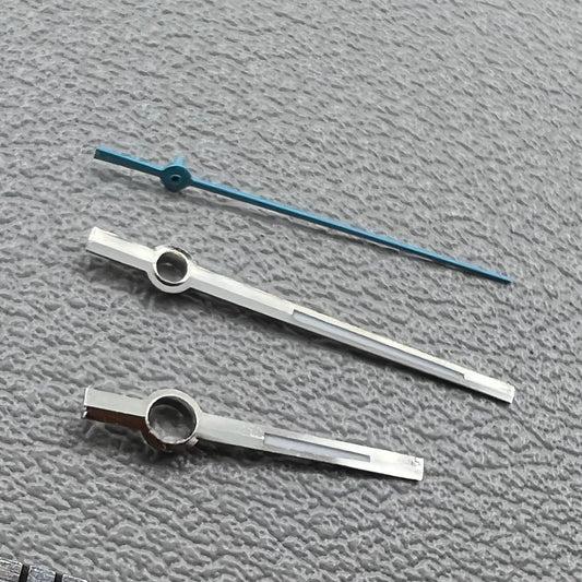2 Sets Pack Blaue Sekunden Silberumrandung Grüne Leuchtzeiger für Miyota 8285