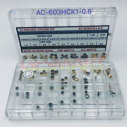 0.7/0.8/0.9 Hongkong Made Standard Watch Crown Kit Assortment for Watchmaker