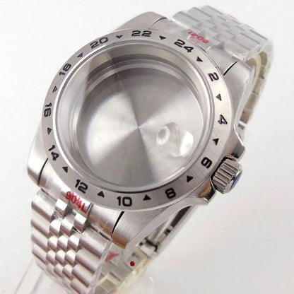 39mm GMT Bezel Sapphire Watch Case Fit NH34/35/36 PT5000 Miyota 8215 2836 2813