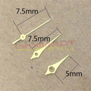 7.5mm Rhombus Golden No Lume Watch Hands for Epson TMI VJ12 Quartz Movement