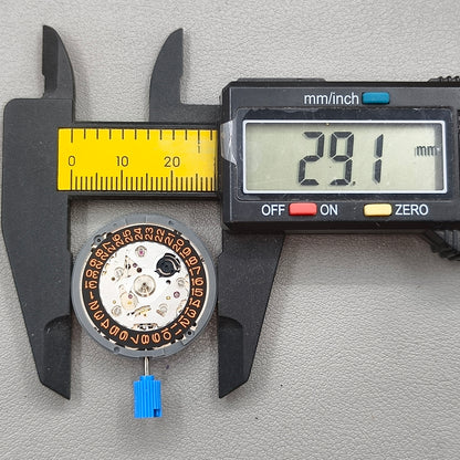 Seiko NH35 Mechanical Movement Black Disk Orange Font Date@3 Crown@3.0