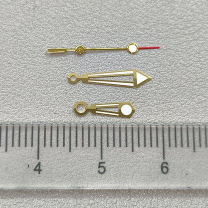 Modified GoldenTrim Watch Hands Green Luminous Fit Miyota 8205 8215 Movement