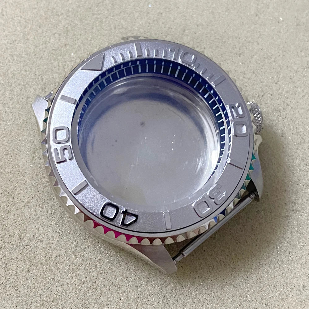 41.5MM Watch Case with Black Chapter Ring+Bezel SKX007 Set for NH35/NH36/4R