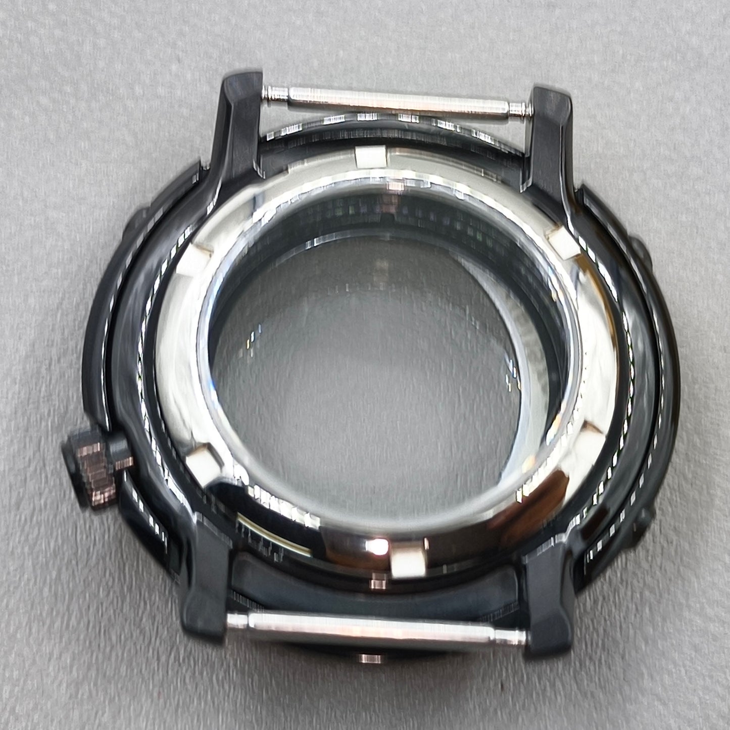 43mm Watch Case Sapphire Fit NH35/36/38 4R36 For Mod Mini Tuna Canned C3 Bezel