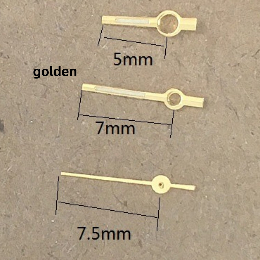 Golden 7.5mm trim lume watch hands for Seagull ST6 automatic mechanical movement