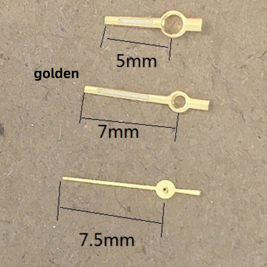 Golden 7.5mm trim lume watch hands for Seagull ST6 automatic mechanical movement
