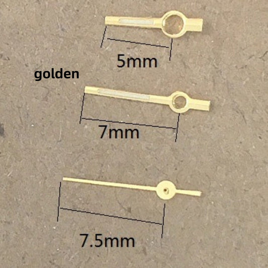 7.5mm golden trim luminous watch hands for Seagull ST6 automatic mechanical movement dial.