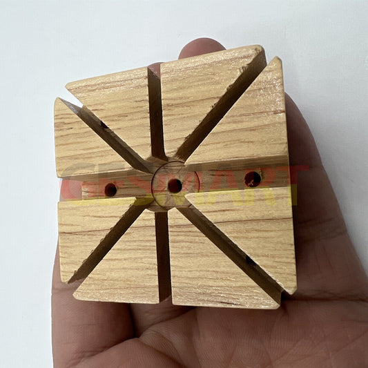 Wooden watch band holder for secure strap pin removal and repair tasks.