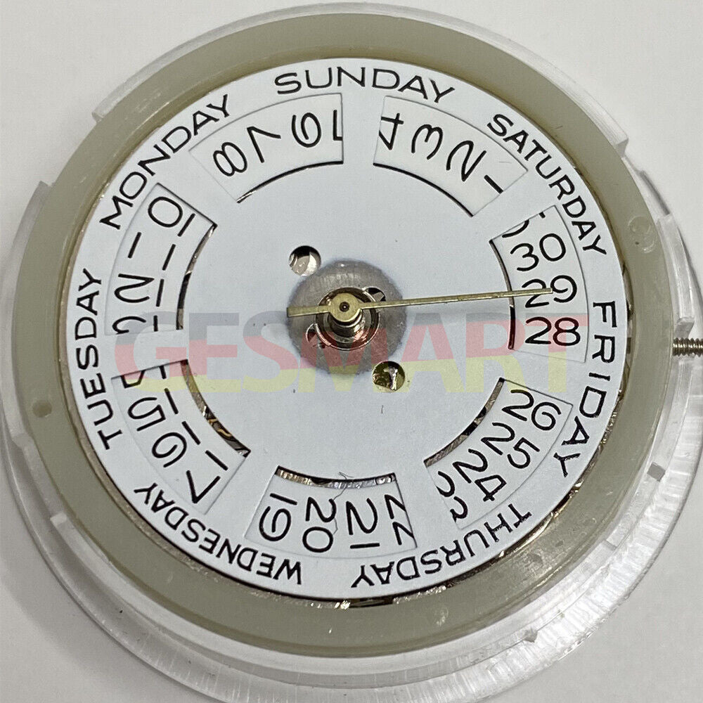 Asian Tianjin Seagull T16 watch with white dial, day-date display, automatic mechanical movement.