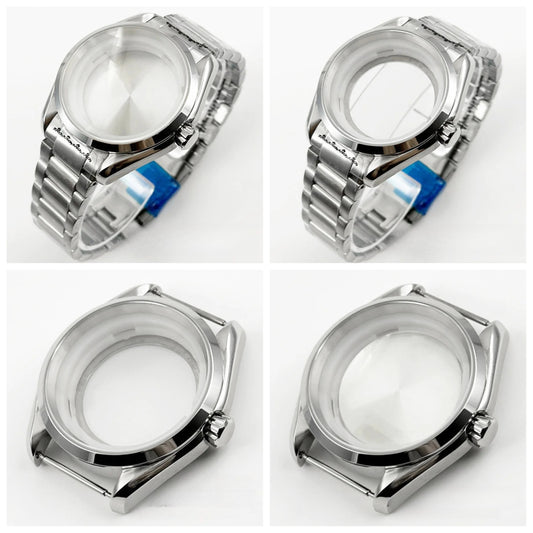 40MM Case Polish Bezel Watch Sapphire Crystal for NH34/35 NH36/37 NH38/39 NH70