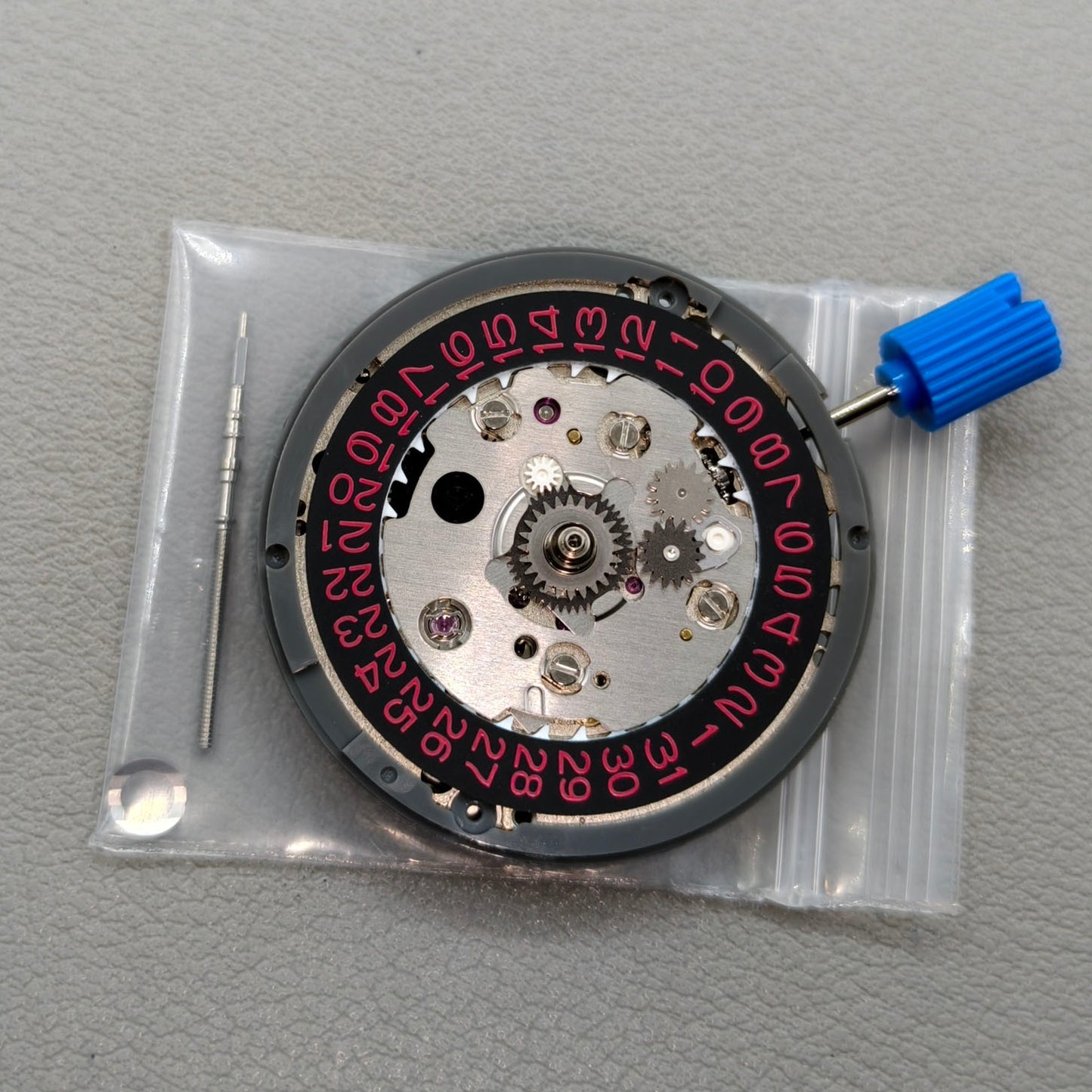 Seiko NH34 Automatic Mechanical GMT Movement Hacking Seconds Red Font Number