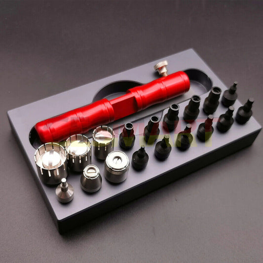 Watch Crown Tube Tool for precise removal and installation of pushers and batteries in watch cases.