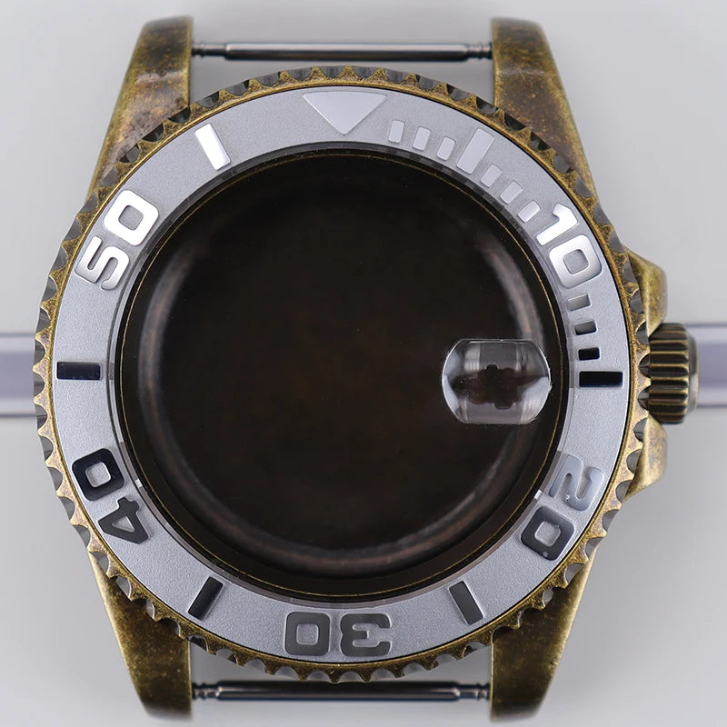 40mm Bronze SUB Watch Case Bezel For NH35/36 GMT NH34/38 4R36 Sapphire Crystal