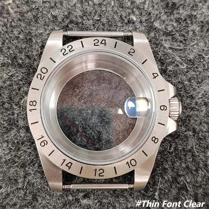39mm 5ATM Waterproof GMT 24 Hours Classic Retro Watch Case for NH34/NH35/NH36