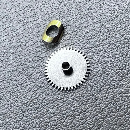 Set of 3 train bridge and hour wheel components for Seagull ST3600 and ETA6497 watch movements.