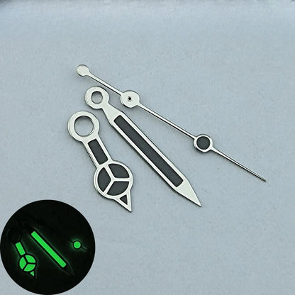 Modified 3 Hands Watch Hands with Green luminous /No luminous for NH35 NH36