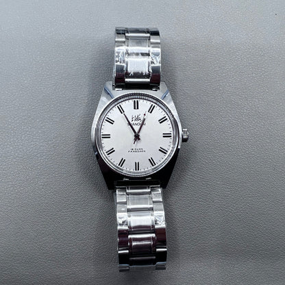 38mm Shanghai Made Manual Mechanical Watch White Dial 3 Hands 19 Jews
