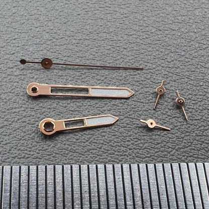 2 Sets Pack Rosé Goldene Umrandung Grüne Leuchtzeiger Uhr für VD53 VD54 VD57