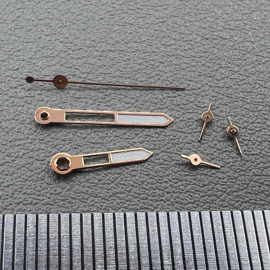 2 Sets Pack Rosé Goldene Umrandung Grüne Leuchtzeiger Uhr für VD53 VD54 VD57