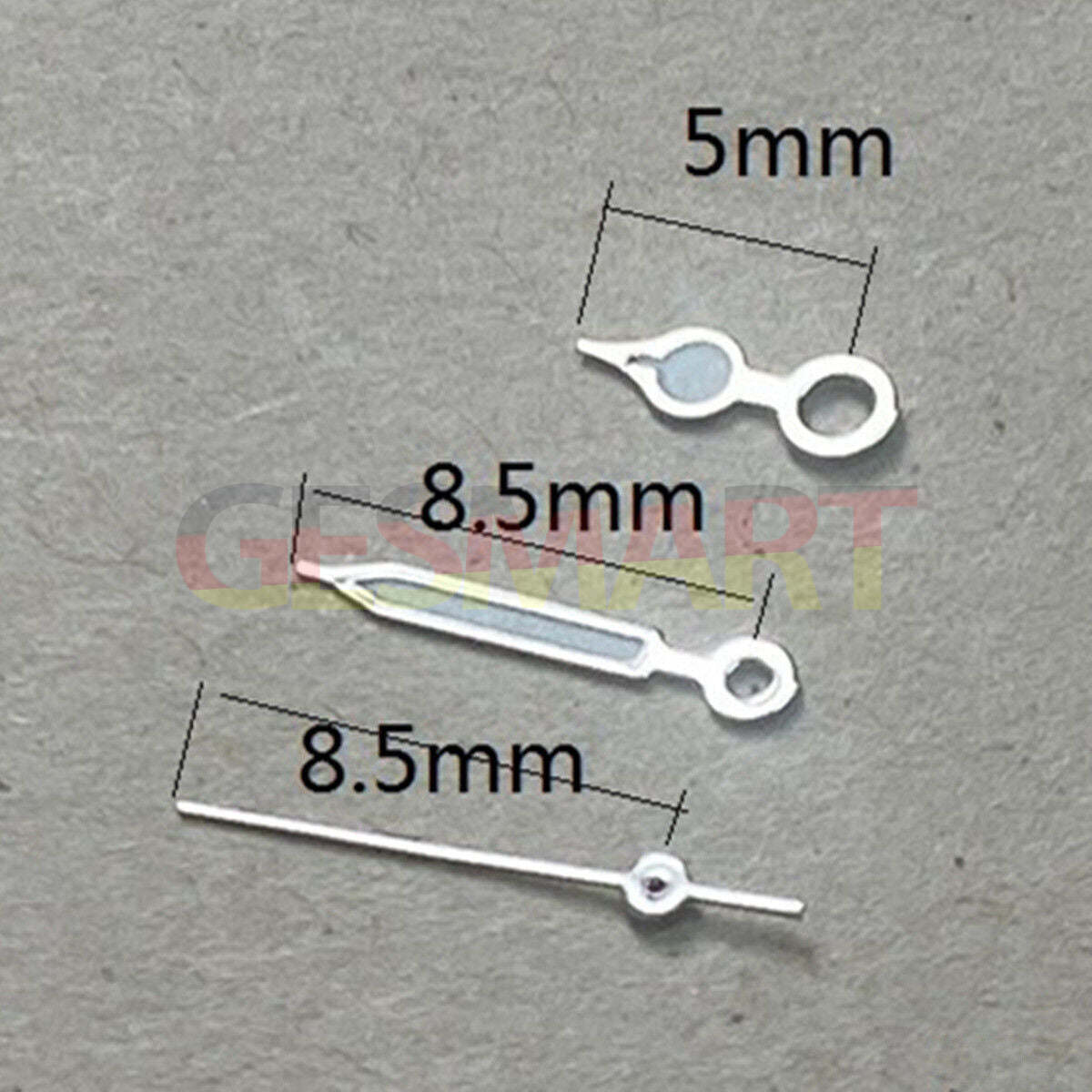 Silver trim green luminous arrow watch hand by Miyota, 8.5mm for 1M12 movement precision.