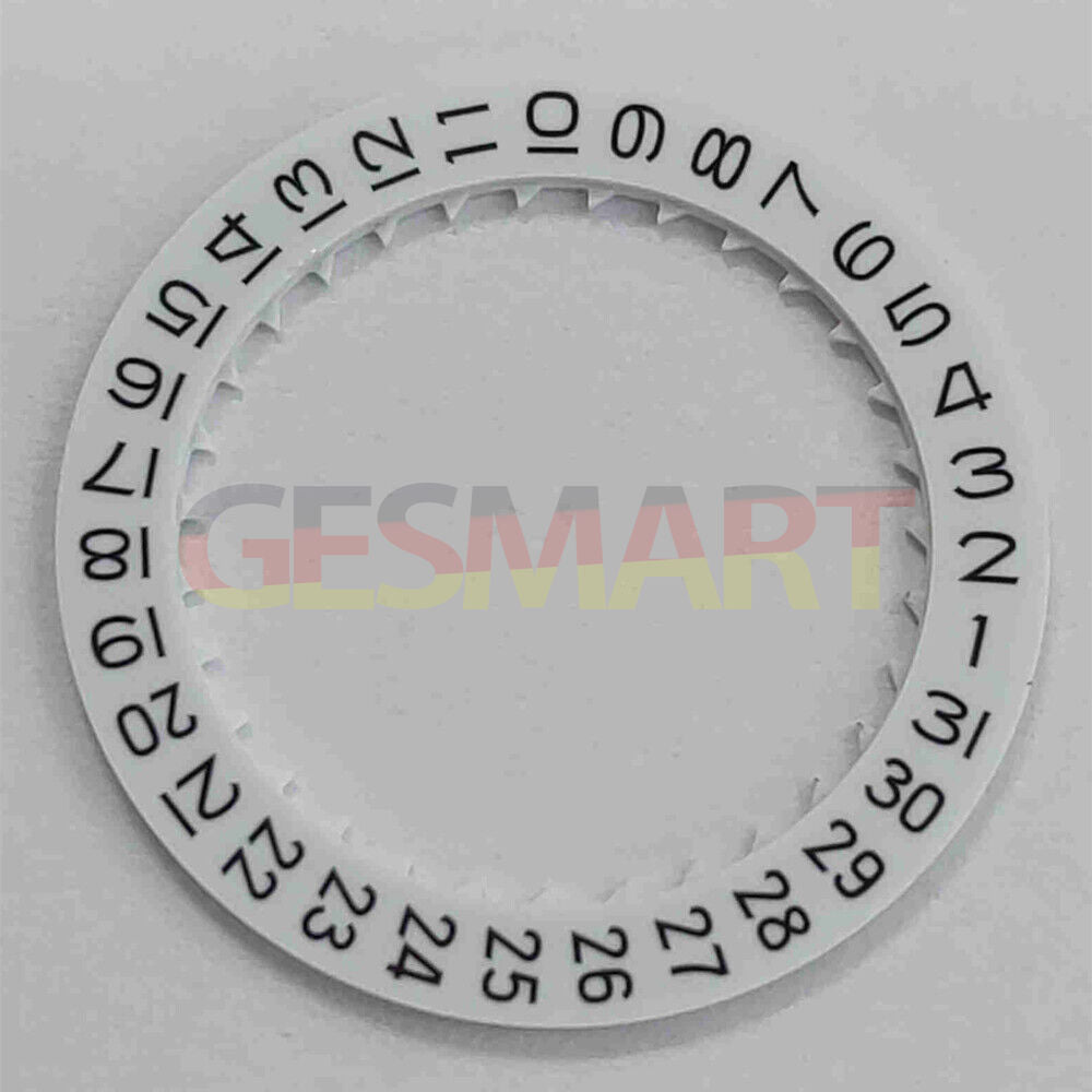 White date disk wheel displaying date at 3 o'clock for Miyota 8215 8200 movement, generic brand.