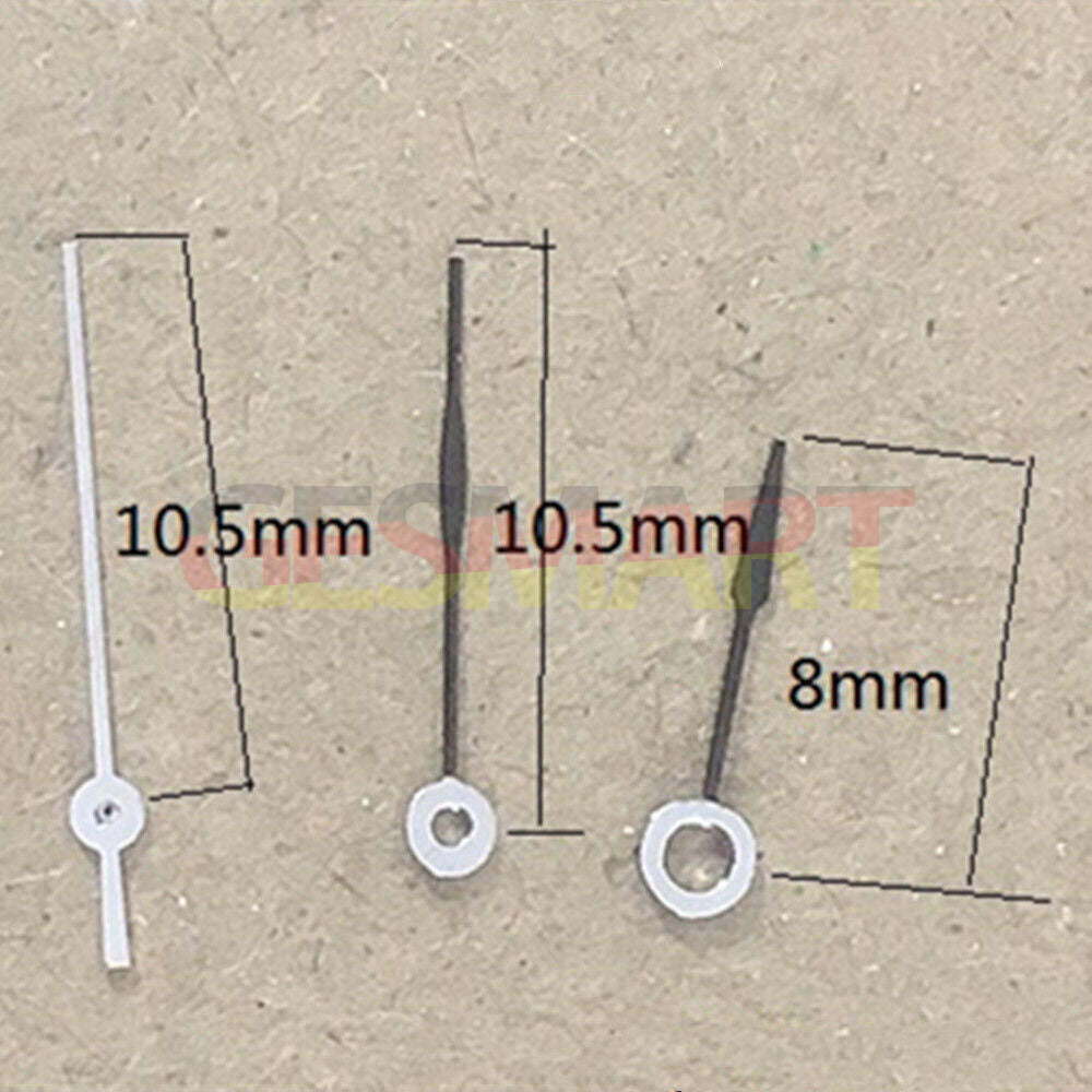 Black Arrow Shape 10.5mm watch hands for Miyota 6M12 quartz by Black Arrow, precise replacement set