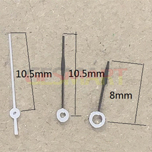 Black Arrow Shape 10.5mm watch hands for Miyota 6M12 quartz by Black Arrow, precise replacement set