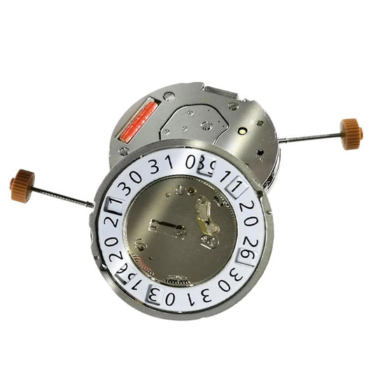 Replacement quartz calendar watch movement with date at 12 o'clock for Ronda 6004.B repair parts.