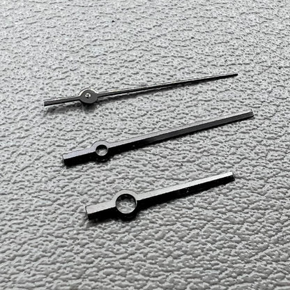2 Sets Modified 12.5mm Black Square Pointed No Lume Hands for NH35/36 NH38 NH72