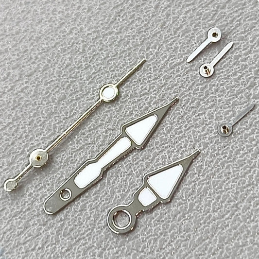 Arrow Shape Green Lume Silver Trim Watch Hands for OS10 OS60 OS80 Movement