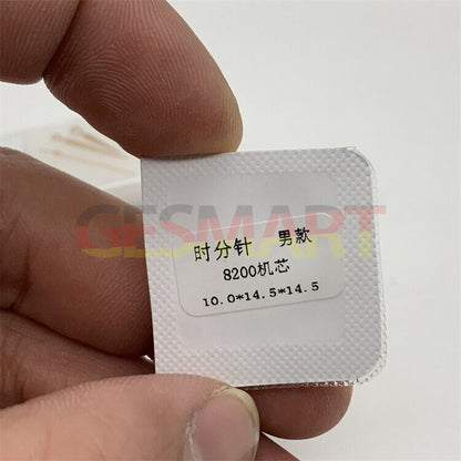 14.5mm silver-tone hour, minute, second hands set for Miyota 8200 men's watch, precise timekeeping accessory